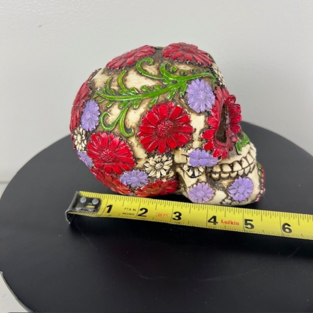 Day of The‎ Dead Bright Floral Blooms Sugar Skull Mexico - Picture 8 of 16